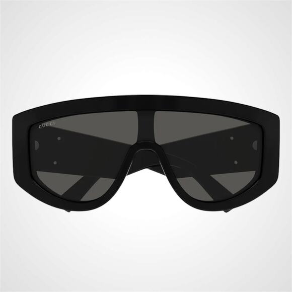 New GUCCI Sunglasses Black Wrap Shield Oversized Grey Lens GG 99-1-130mm - Picture 7 of 8